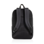 Business-Rucksack 15,6” aus recyceltem Polyester mit Fächern farbe schwarz vierte Ansicht