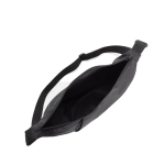 XL-Umhängetasche aus RPET mit Außentasche und verstellbarem Gurt farbe schwarz vierte Ansicht