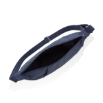 XL-Umhängetasche aus RPET mit Außentasche und verstellbarem Gurt farbe marineblau vierte Ansicht