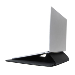 Laptop-Hülle aus recyceltem Material mit 4 cm Neigungsständer 14” farbe schwarz vierte Ansicht