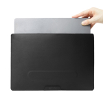 Laptop-Hülle aus recyceltem Material mit 4 cm Neigungsständer 14” farbe schwarz siebte Ansicht
