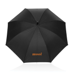 Premium-Regenschirm aus RPET mit automatischer Öffnung Ø130 Swiss Peak farbe schwarz Ansicht mit Logo
