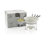 Käsefondue-Set aus Keramik mit Kerzenheizung 750 ml Boska farbe weiß Ansicht mit Box