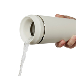 Thermobecher aus recyceltem Stahl mit 360°-Deckel 354 ml Topl To Go farbe weiß dritte Ansicht