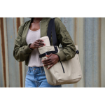 Thermobecher aus recyceltem Stahl mit 360°-Deckel 354 ml Topl To Go farbe weiß Lifestyle-Bild