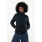 Damenjacke aus recyceltem Polyester, Casual Fit 70 g/m² IQONIQ Maiko farbe schwarz fünfte Ansicht mit Modell