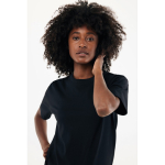 Unisex-T-Shirt aus recycelter Baumwolle, 220 g/m² IQONIQ Nikko farbe schwarz fünfte Ansicht mit Modell