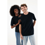 Unisex-T-Shirt aus recycelter Baumwolle, 220 g/m² IQONIQ Nikko farbe schwarz