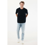 Unisex-T-Shirt aus recycelter Baumwolle, 220 g/m² IQONIQ Nikko farbe schwarz