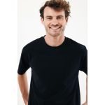 Unisex-T-Shirt aus recycelter Baumwolle, 220 g/m² IQONIQ Nikko farbe schwarz