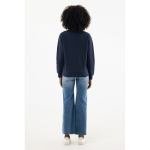 Halbzip-Pullover aus recycelter Baumwolle, IQONIQ Elgon farbe marineblau vierte Ansicht mit Modell