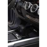 Take-away-Becher aus recyceltem Stahl mit klappbarem Deckel 350 ml farbe schwarz Lifestyle-Bild 3