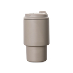 Take-away-Becher aus recyceltem Stahl mit klappbarem Deckel 350 ml farbe elfenbeinfarben vierte Ansicht