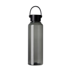 RPET-Flasche 550 ml mit Stahldeckel, Henkel & minimalistischem Design farbe schwarz