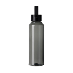 RPET-Flasche 550 ml mit Stahldeckel, Henkel & minimalistischem Design farbe schwarz zweite Ansicht