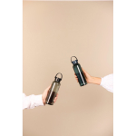 RPET-Flasche 550 ml mit Stahldeckel, Henkel & minimalistischem Design farbe schwarz Lifestyle-Bild 2