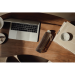 RPET-Flasche 550 ml mit modernem Design & auslaufsicherem Deckel farbe transparent Lifestyle-Bild