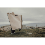 Picknickdecke aus recyceltem Polyester mit wasserdichtem Fleece-Futter farbe elfenbeinfarben Lifestyle-Bild