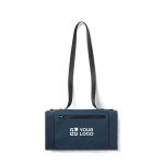 Picknickdecke aus recyceltem Polyester mit wasserdichtem Fleece-Futter farbe marineblau Ansicht mit Druckbereich