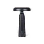 Tischlampe aus recyceltem Material mit Licht & Touch-Dimmer farbe schwarz Ansicht mit Logo