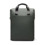 Recycelter Rucksack mit Fronttasche und hinterem Reisegurt 16” farbe grün