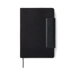Notizbuch A5 aus recyceltem Leder mit elegantem Design & liniert farbe schwarz