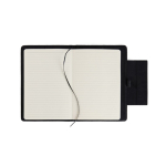 Notizbuch A5 aus recyceltem Leder mit elegantem Design & liniert farbe schwarz zweite Ansicht