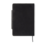 Notizbuch A5 aus recyceltem Leder mit elegantem Design & liniert farbe schwarz dritte Ansicht