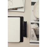 Notizbuch A5 aus recyceltem Leder mit elegantem Design & liniert farbe schwarz