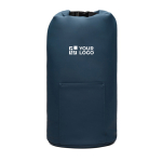 Kühltasche aus recyceltem Polyester mit Rollverschluss 25 L farbe marineblau Ansicht mit Druckbereich