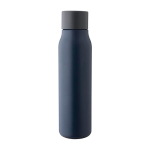 Isolierflasche aus recyceltem Edelstahl mit Karabiner, 600 ml farbe blau erste Ansicht