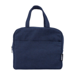 Kühltasche aus recyceltem Polycotton mit Aluminium-Innenfutter farbe blau erste Ansicht