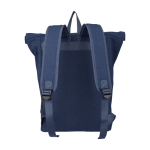Rolltop-Rucksack aus recyceltem Polycotton für Laptops bis 15'' vierte Ansicht