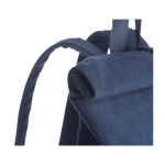 Rolltop-Rucksack aus recyceltem Polycotton für Laptops bis 15'' achte Ansicht