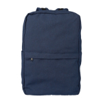 Laptoprucksack klassisch rPolycotton für Geräte bis 15”” farbe blau erste Ansicht
