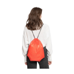 Turnbeutel aus Polyester mit schwarzen Ecken und Kordeln zweite Ansicht