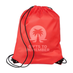 Turnbeutel aus Polyester mit schwarzen Ecken und Kordeln sechste Ansicht