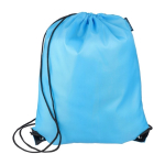 Turnbeutel aus Polyester mit schwarzen Ecken und Kordeln vierte Ansicht