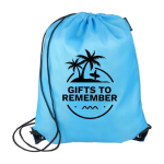 Turnbeutel aus Polyester mit schwarzen Ecken und Kordeln siebte Ansicht