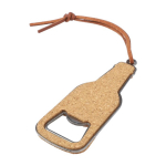 Flaschenöffner aus Kork in Flaschenform mit Kordel zum Aufhängen erste Ansicht