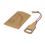 Flaschenöffner aus Kork in Flaschenform mit Kordel zum Aufhängen vierte Ansicht