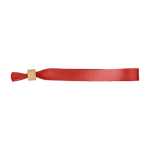 Farbiges Eventarmband aus RPET mit Bambusverschluss farbe rot erste Ansicht