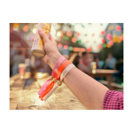 Farbiges Eventarmband aus RPET mit Bambusverschluss sechste Ansicht