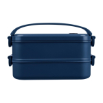Lunchbox mit 2 Ebenen aus recyceltem PP und luftdichtem Deckel, 800ml farbe blau erste Ansicht