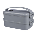 Lunchbox mit 2 Ebenen aus recyceltem PP und luftdichtem Deckel, 800ml erste Ansicht