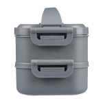Lunchbox mit 2 Ebenen aus recyceltem PP und luftdichtem Deckel, 800ml zweite Ansicht