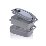 Lunchbox mit 2 Ebenen aus recyceltem PP und luftdichtem Deckel, 800ml vierte Ansicht