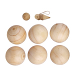 Boule-Spiel mit Holzkugeln in Baumwolltasche fünfte Ansicht