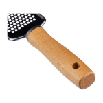 Reibe aus Edelstahl mit Holzgriff, personalisierbar vierte Ansicht