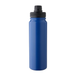 Edelstahlflasche 800 ml doppelwandig mit Handyhalter-Deckel farbe ultramarinblau erste Ansicht